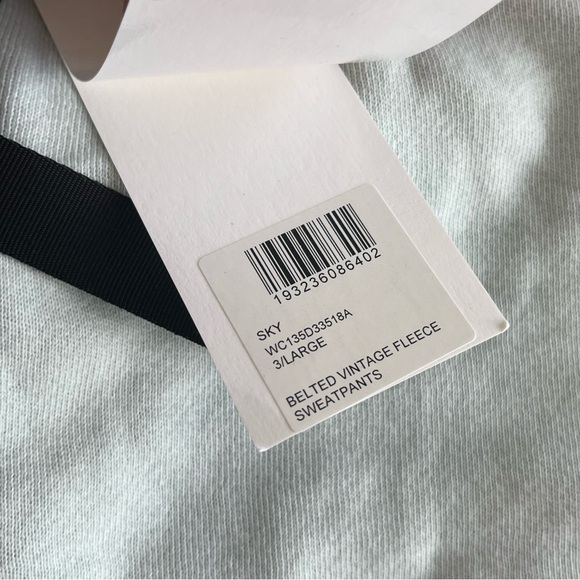 John Elliott BELTED VINTAGE FLEECE SWEATPANTS - SKY - Picture 11 of 13